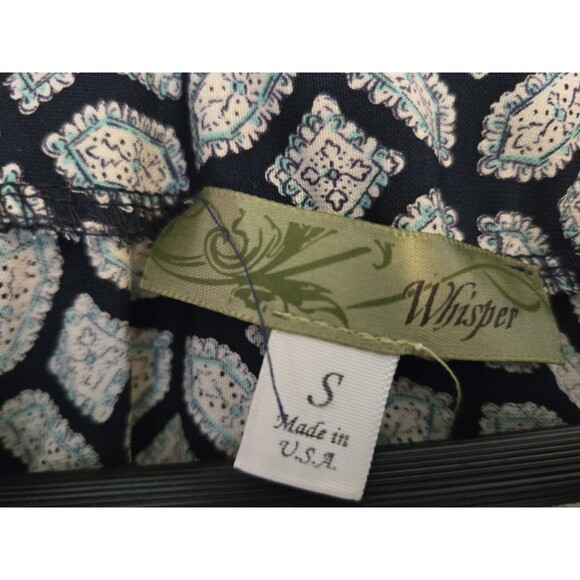 VTG Whisper Tunic Womens S Top 3/4 Sleeve Boho Floral Artsy Gypsy Eclectic Flowy - Picture 4 of 8